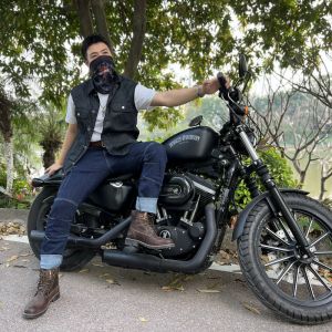 VOLERO摩托车骑行服男女休闲美式复古涂层油蜡布机车骑士马甲背心