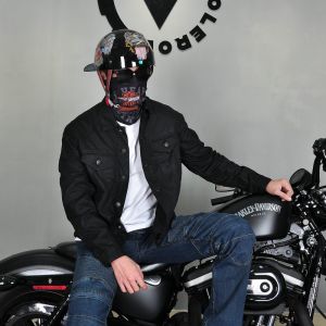 VOLERO摩托车骑行服男女休闲复古涂层油蜡秋冬机车夹克防摔服袖长