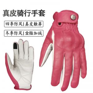 VOLERO 摩托车骑行手套男女款机车赛车骑士防摔四季皮手套 可触屏